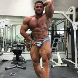 themuscleworshipdiaries:  The A-Z of Muscle Freaks:  Z is for ridiculously handsome Canadian pro bodybuilder Zane Watson. Love those crazily vascular quads and that gorgeous set of thick blocky abs!