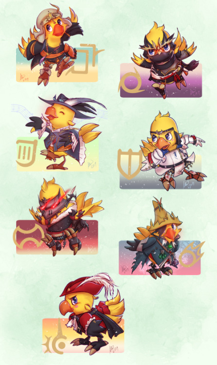 ammosart:All the collected Alphas in Stormblood artifact gear that I drew for my Shadowbringers coun