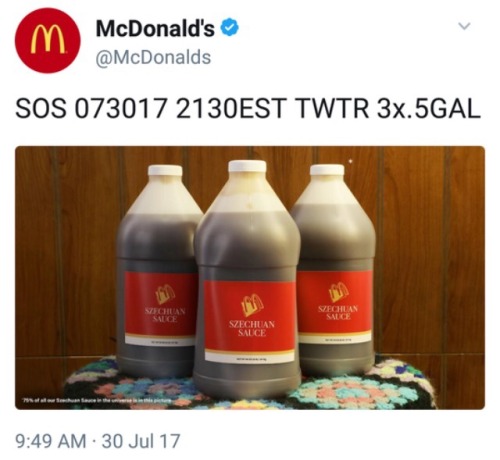 scurvychics: pprismo: so basically mcdonald’s sent the rick and morty crew actual mcdonald’s szechu