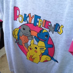 knockoffbootlegs:I found this amazing “PokyFriends” t-shirt at Dynasty Plaza in L.A. Chinatown and deeply regret not purchasing it. It’s too good to not share it.-Pete