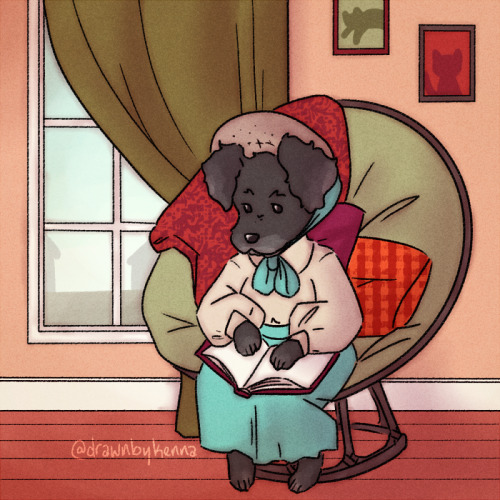  I wanted to draw what makes me happy, and cozy lil clothes-wearing animals do just that. c: