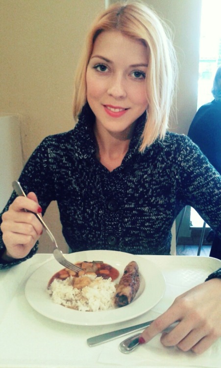 Me in a veganese restaurant, Loving Hut!