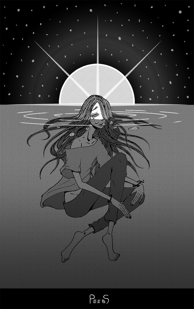 papeebs:  Drowning in sorrow. 