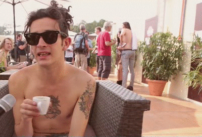 mattys-thigh-gap:  gothr4t-deactivated20220301:  It’s in Hungary. It’s on an island. Blink 182 are here.   if thit wasn’t the best man bun moment ever i don’t know what is