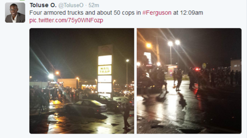 y'all realize martial law is back in ferguson right
