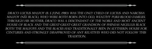 teamenti:“You’ll soon find out that some wizarding families are better than others, Potter. You don’