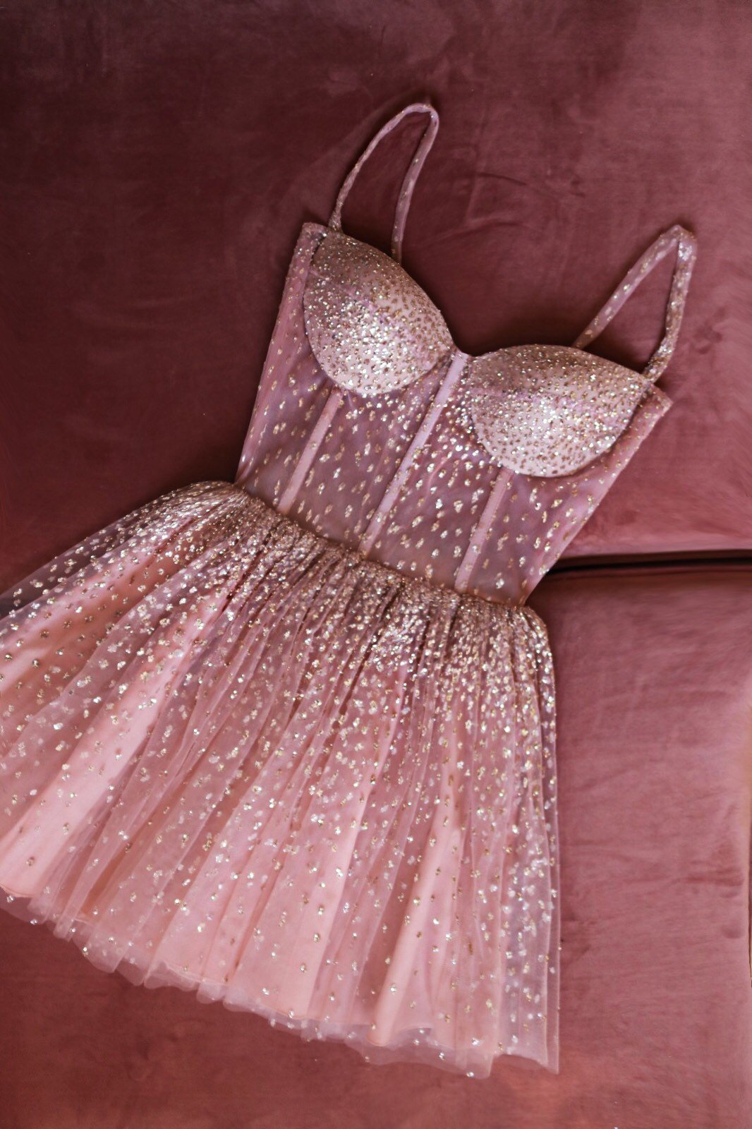 glitter bustier dress