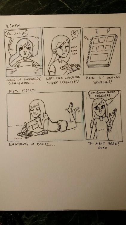 Hourly comic 2016!! I’m not thrilled about my contribution this year at all. I can argue it&rs