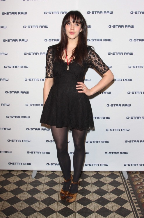 Jessica Brown Findlay in black tights