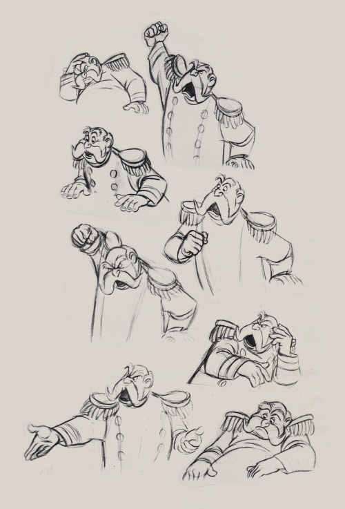 Animation roughs of The King by Milt Kahl (x)