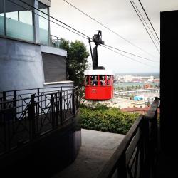 Here Is To Adventures 🚡 #Europe #Spain #Espana #Barcelona #Trolly #Boxcar #Latergram