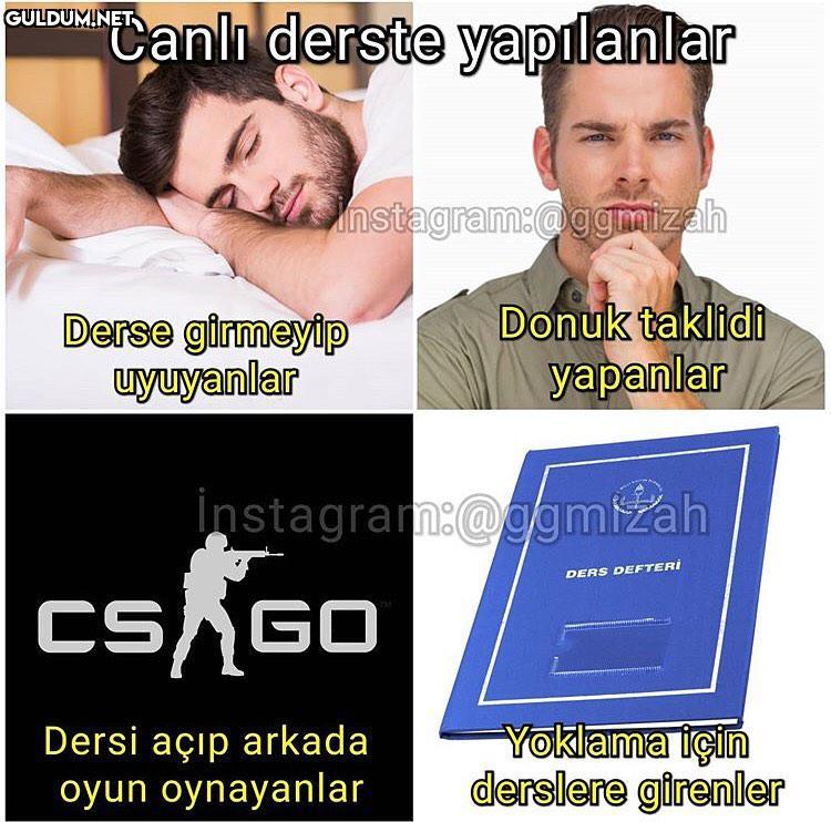 Canlı derste yapılanlar...