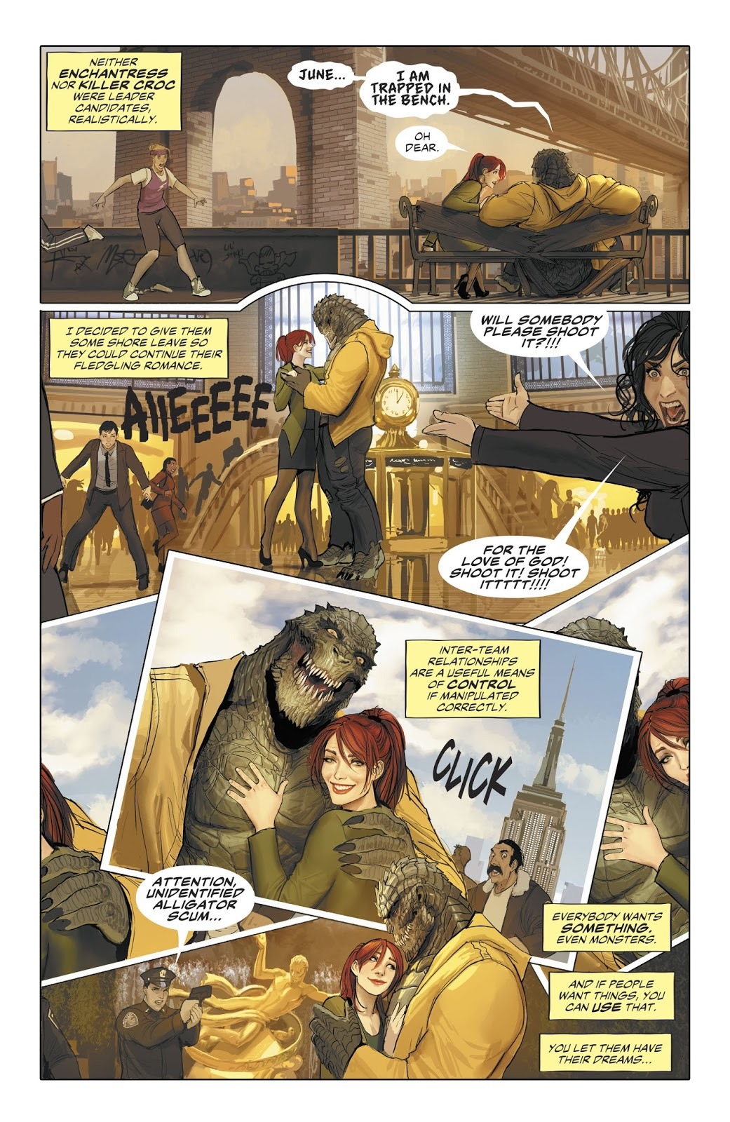 probably-unreliable:I never realized that Killer Croc is such an amazing boyfriend…….