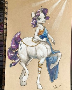 tsitra360:Colored commission completed at @trotcon for @ask-rye-Dimar-dragon on tumblr . #coloredPencils #prismacolor #mylittlepony #commission Oooo~!