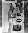 lucienballard:Le Corbusier painting a mural at Villa E1027.