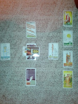 I just did a celtic cross spread reading