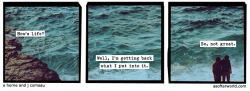 softerworld:  A Softer World: 1198 (Forewarned is only forearmed if you give a shit.) buy this print • become our patron