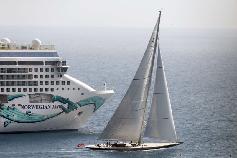 Which would you rather be riding? (Racing yacht Hanuman and cruise ship Norwegian