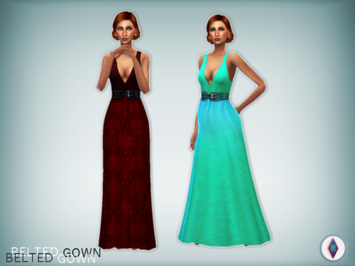 “MOVIE HANGOUTS” BELTED GOWN RECOLORS4 DRESSESSTAND ALONEMESH INCLUDEDTEEN TO ELDERCUSTOM THUMBNAIL|
