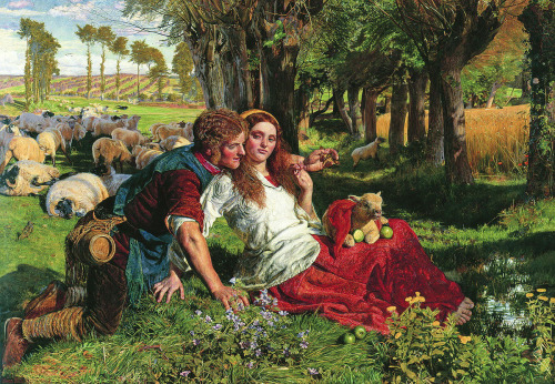 The Hireling Shepherd by William Holman Hunt, 1851.