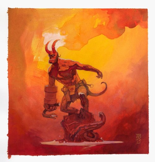 cantstopthinkingcomics:Hellboy by Alex Maleev