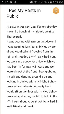 walbanger10:  mysecondblog47:  everyone should read this story. idk why but for some reason its one of my favs and really turns me on  Thats a great. Pee story. I love stories. Like that