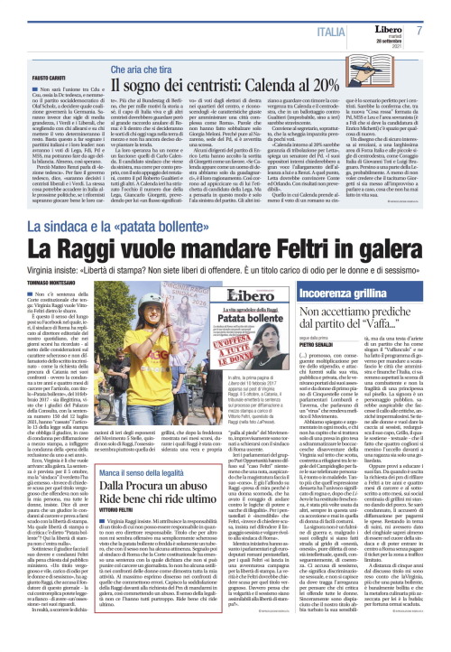 Libero, 27 Settembre 2021