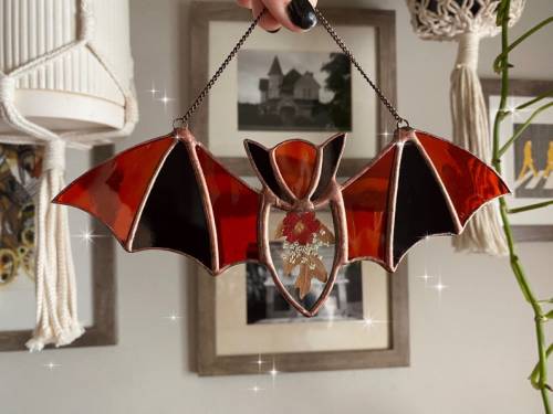 Figdays:    Stained Glass Bat // Alchemywildglass