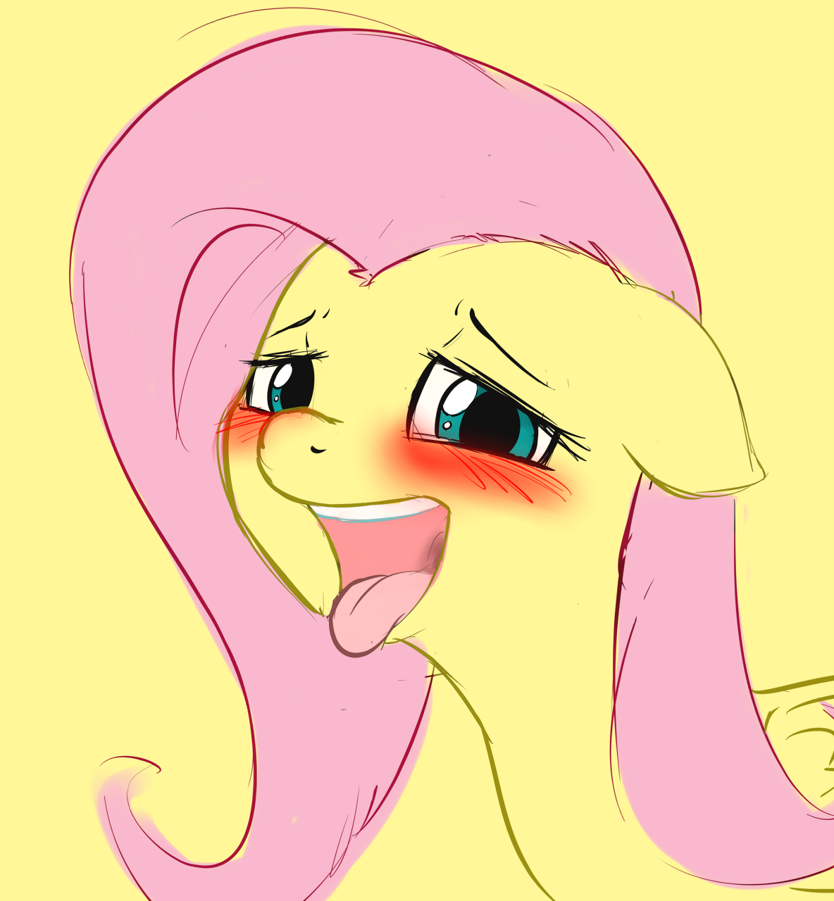 crack-dragon:  Extremely horny Fluttershy for your enjoyment.  x: