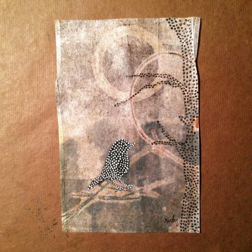 363 days of tea. Day 220. #recycled #teabag #art #monoprint #printmaking