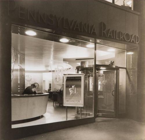 agelessphotography:Pennsylvania Railroad Passenger and Ticket Office, Paul J. Woolf, circa 1932