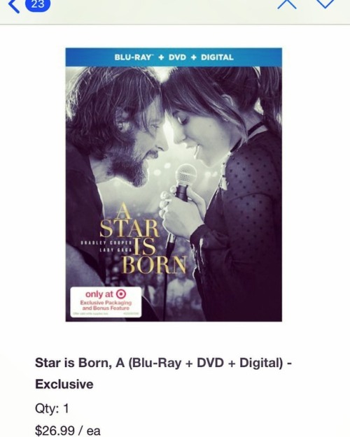 So I preordered my first copy of #AStarIsBorn through target for the special cover & their bonus