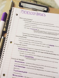 cw0630:  Taking some basic psychology notes