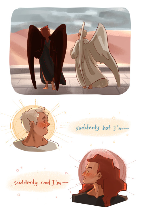 creatorivm:A Good Omens lyric comic for Isn’t It Love? From Steven Universe!song: youtu.be/m