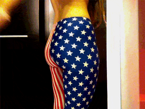 Happy 4th of July weekend! USA!!!It is sexy when the ladies play with the US Flag or wear patriotic 