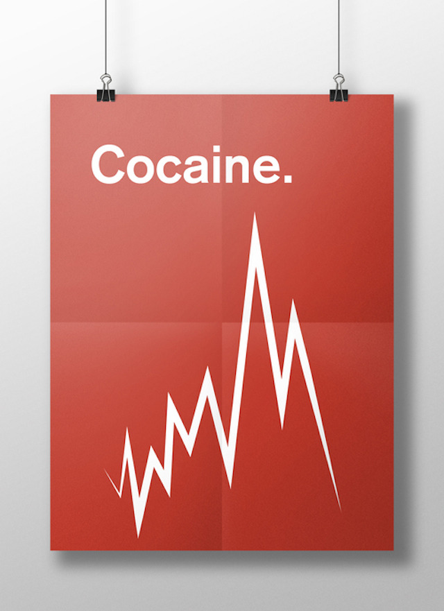 asylum-art-2:  Minimalist Posters of Drugs Symptoms“This is your brain on drugs”