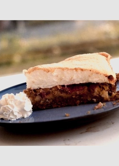 Grandma's Rhubarb Torte - Fruit PiesA Sweet Rhubarb Filling Is Poured Into A Simple Homemade Crust And