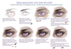 drawingden:  Semi-realistic eye mini tutorial by Loputon  