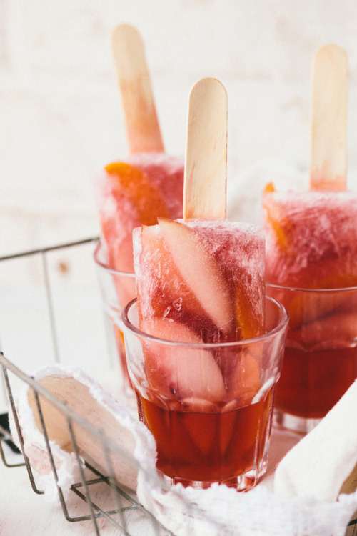 Apricot Peach Grapefruit Rosé Popsicles