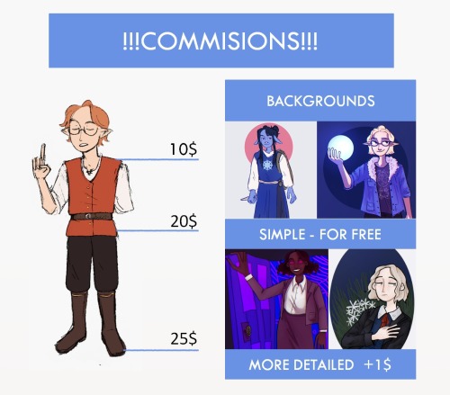 knopartt: hey everyone!!! i kinda need some money rn so i’m opening up commissions!payment is 