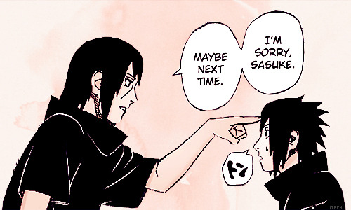 itechi:   itachi and sasuke asked by anon    You and I are flesh and blood I’m