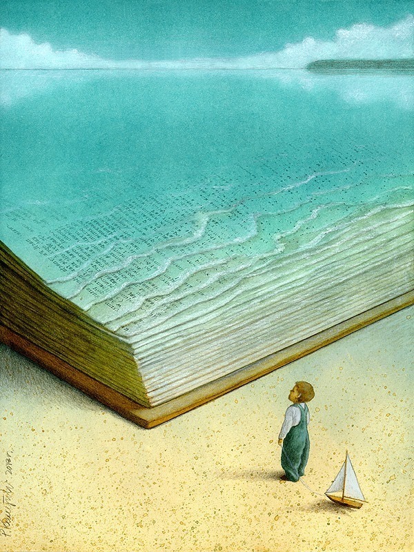 bibliolectors:
“…In the sea of read / … En el mar de la lectura (ilustración de Pawel Kuczynski)
”