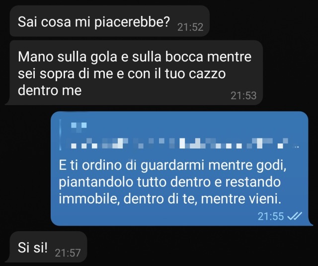 I messaggi, quelli belli. 