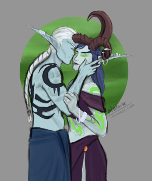 alalaise:a quick sketch of our demon hunters for a belated birthday present for @daftedly ;))DEMON H