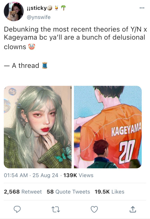 Idol! Reader X Kageyama, T .