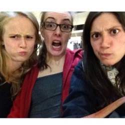 Silly faces in the airport!! (at Zürich