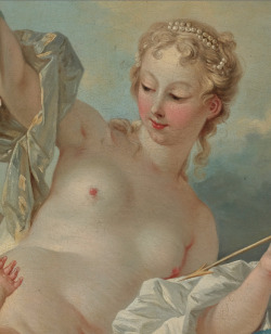 detailsofpaintings:  Studio of François Boucher, Venus disarming Cupid (detail) 18th century