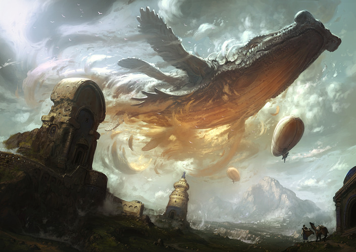 artissimo:  sky whales by yongSpectrum 8: The Best in Contemporary Fantastic Art