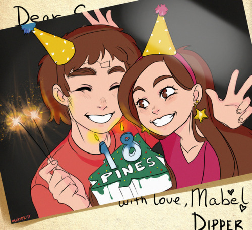 kelheor-art: Happy birthday to the Pines twins! Wow these children grow fast :) If you like my fanar