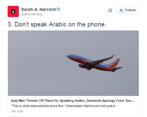 black-to-the-bones:Islamophobia is REAL and we need to start a conversation about that.1. Don’t text